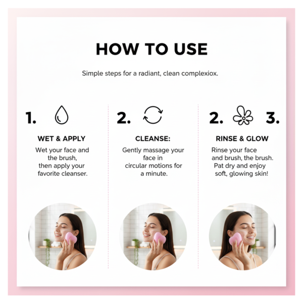 2092621851.png Heart-Shaped Silicone Face Wash Brush – Facial Cleansing Scrubber for Women