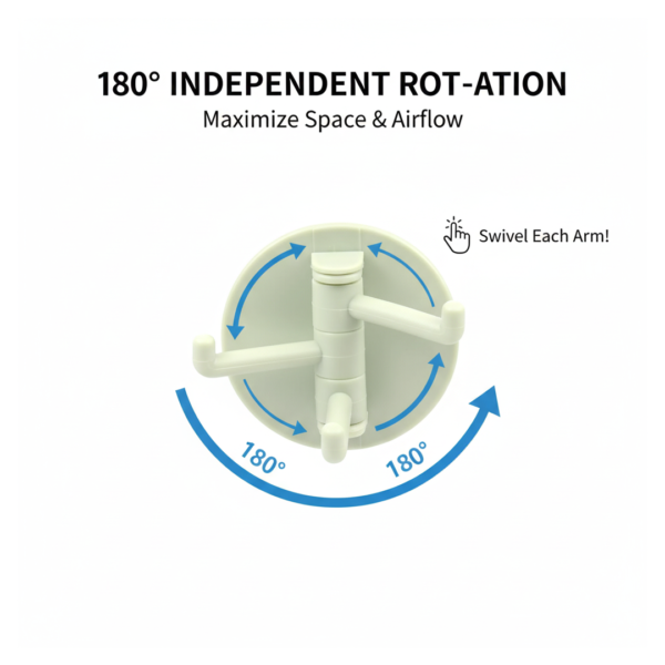 2092621875.png 180° Rotating Punch-Free 3-Hook Sticky Hook – 1 Pc