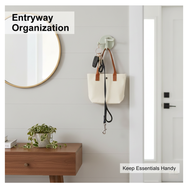 2092621879.png 180° Rotating Punch-Free 3-Hook Sticky Hook – 1 Pc