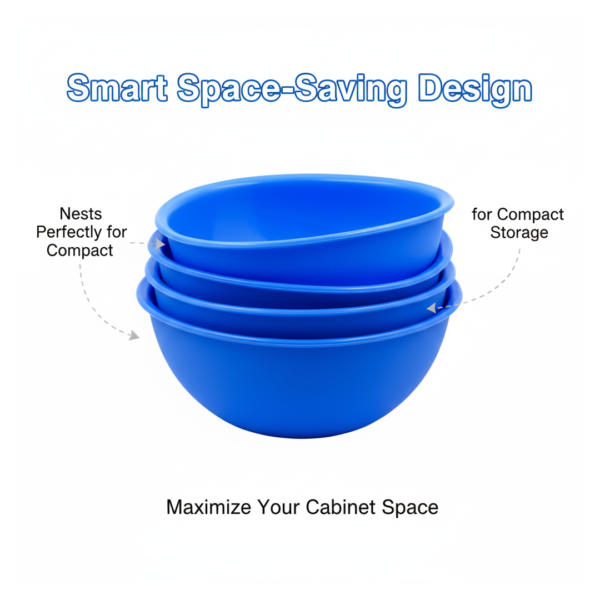 BPA Free Plastic Bowl Set for Cereal Salad Rice Soup Pasta Snack  3 Pc