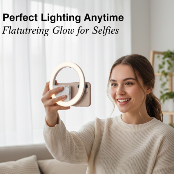 Selfie Flash Ring Light with 3 Level of Brightness (1 Pc)