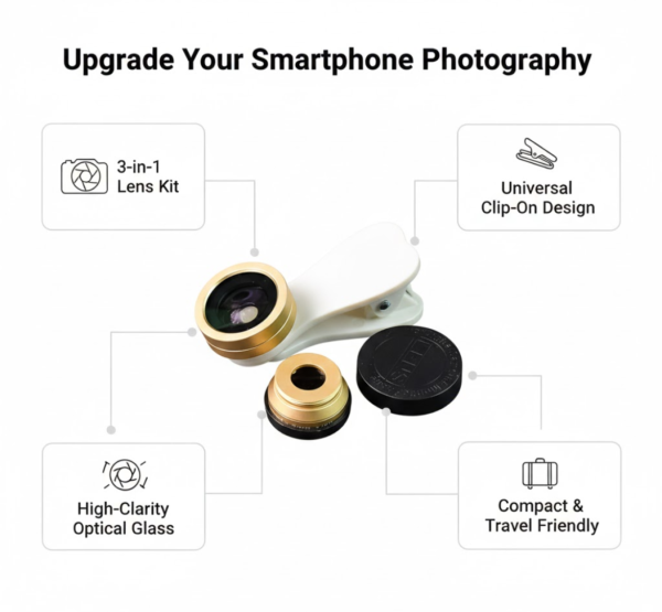 2092621961.png Universal Clip-On Mobile Camera Lens Kit (1 Set)