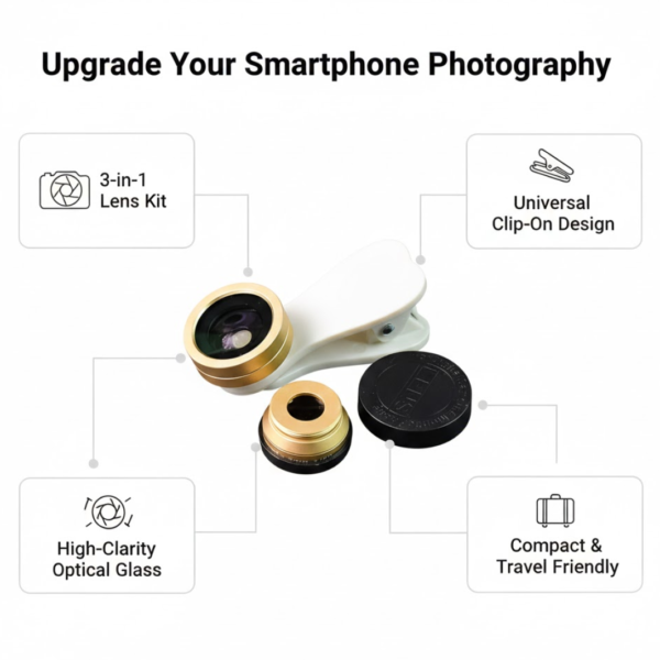 2092621961.png Universal Clip-On Mobile Camera Lens Kit (1 Set)
