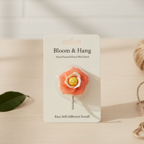 Multipurpose Self Adhesive Wall Hook – Load Capacity Up to 1 Kg (Mix Design / 1 Pc)