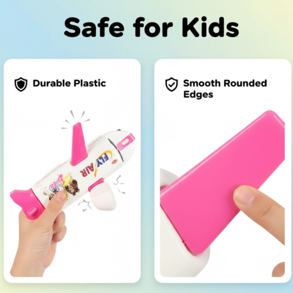 Multi-Functional Airplane-Shaped Compass Box with LED Light and Built-in Sharpener