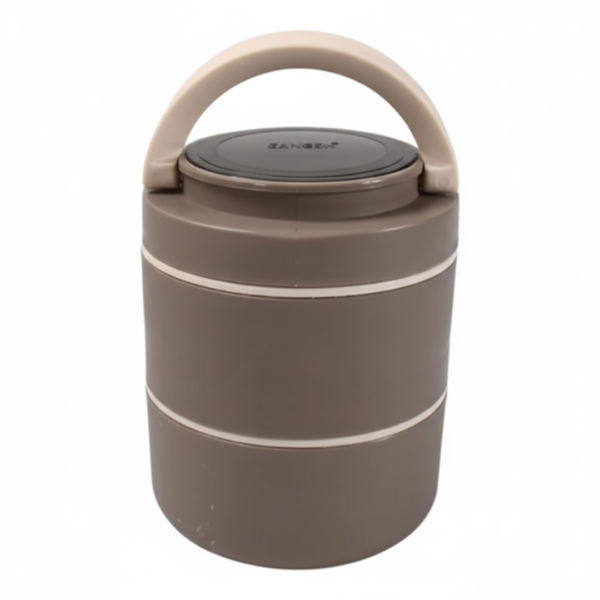 Ganesh Stack 2-Layer Stainless Steel Leak-Proof Lunch Box for Office, School, Picnic