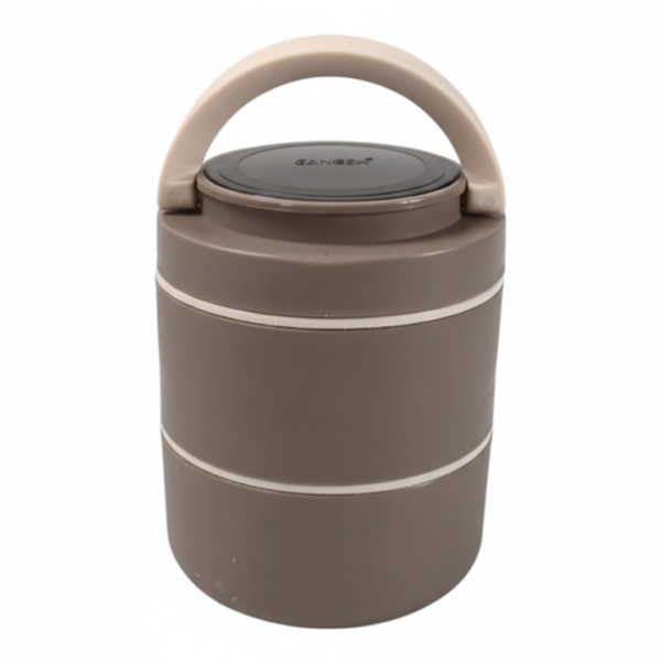 Ganesh Stack 2-Layer Stainless Steel Leak-Proof Lunch Box for Office, School, Picnic