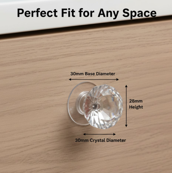 2092622030.png Clear Diamond Crystal Cabinet Knob & Pull Handle (1 Pc)