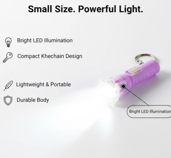 2092622033.png Mini LED Flashlight Keychain Torch (Mix Color & 1 Pc)