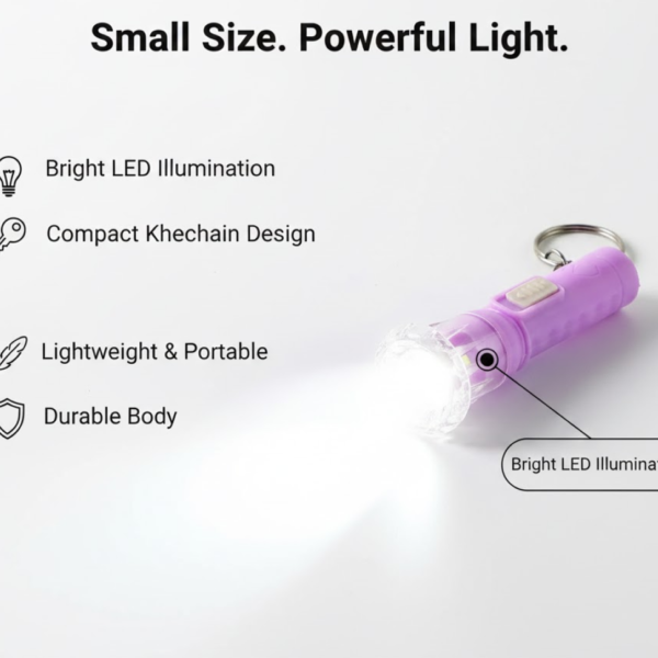 2092622033.png Mini LED Flashlight Keychain Torch (Mix Color & 1 Pc)