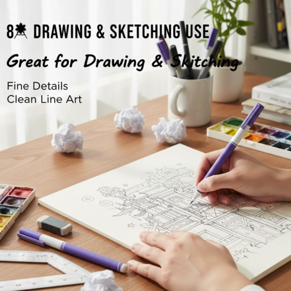 Large Black ball Pens Set Drawing Writing Pen 0.5 mm (1 Pc)