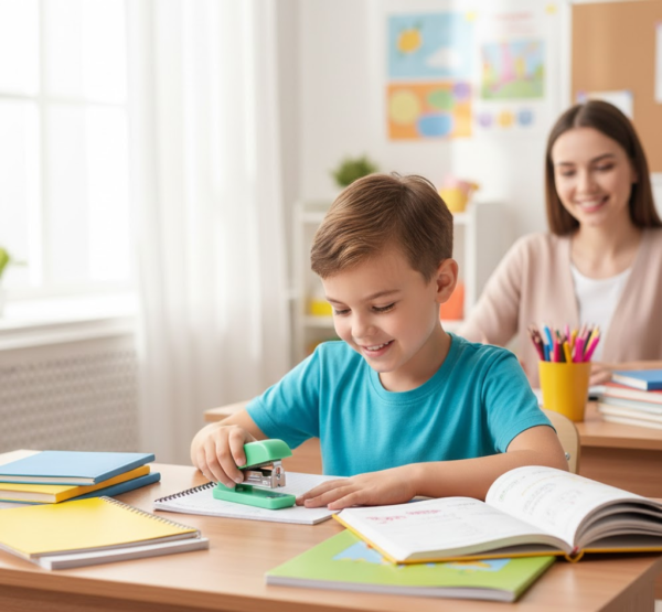 Mini Stapler with 1 Strip of Staples (1 Set)