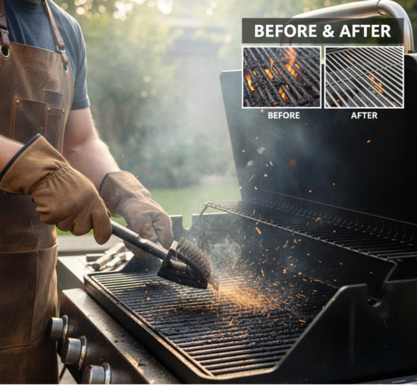 2092622120.png Black 2 Side Use Brush Scarp Cleaning Brush & Wire Brush for Garage Use