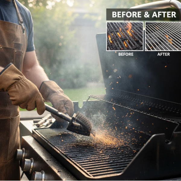 2092622120.png Black 2 Side Use Brush Scarp Cleaning Brush & Wire Brush for Garage Use