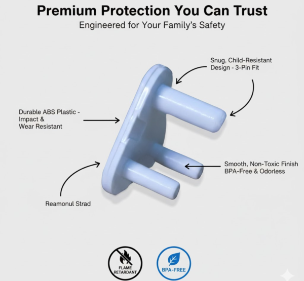 Safety Cover Guards for Electric Socket Plug (Big)