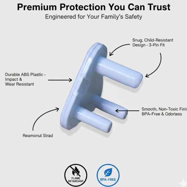 Safety Cover Guards for Electric Socket Plug (Big)