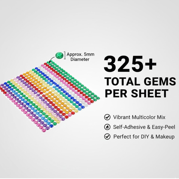 Self Adhesive Crystal Stickers for Art, Craft, Jewelry, Phone & School Projects