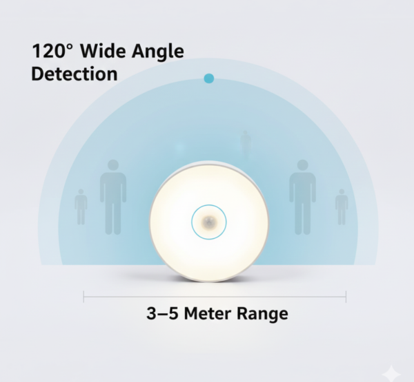 8 LED Night Lights With USB Charging & Double-Sided Adhesive Pads (1 Pc)