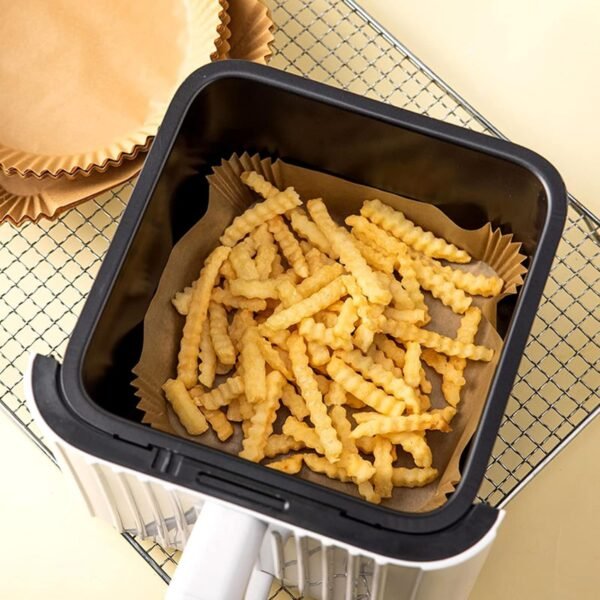 20_e02072bb-178f-4c75-90e1-d19686b4b2dc.jpg Square Air Fryer Disposable Paper Liner (50 Pcs Set / 160mmx45mm)