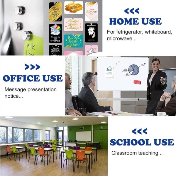 8.9mmx1.2mm Small Ferrite Silver Magnets in Disc Shape for Photo Gallery Hobby  65pc Set