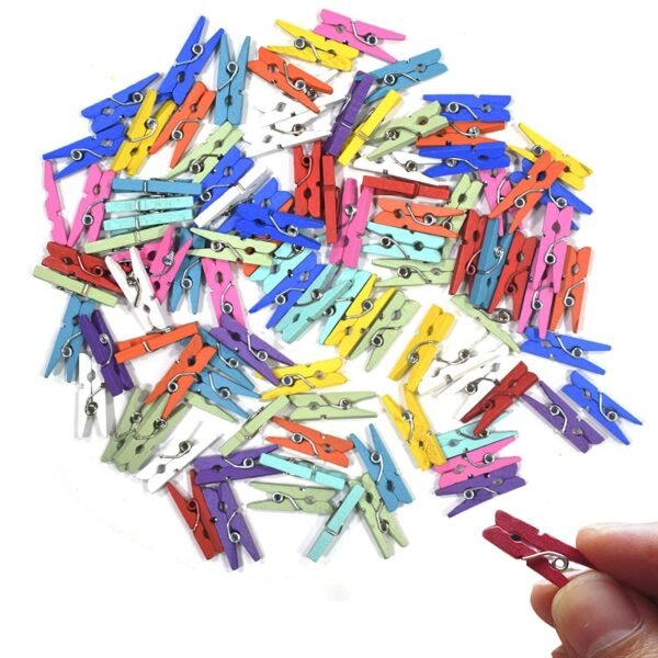 Multipurpose Wooden Clips  / Cloth Pegs (Small, 50 Pcs)