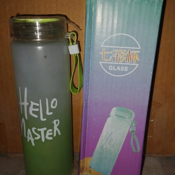 Motivational Glass Water Bottle Colorful portable Water Glass Bottle (350 ML)