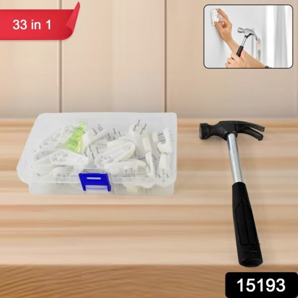 222_abe1343a-8f7a-4885-865c-d7d51b6abdce.jpg 33 in 1 Picture Hangers Photos Hanging Hardware Kit (1 Set)