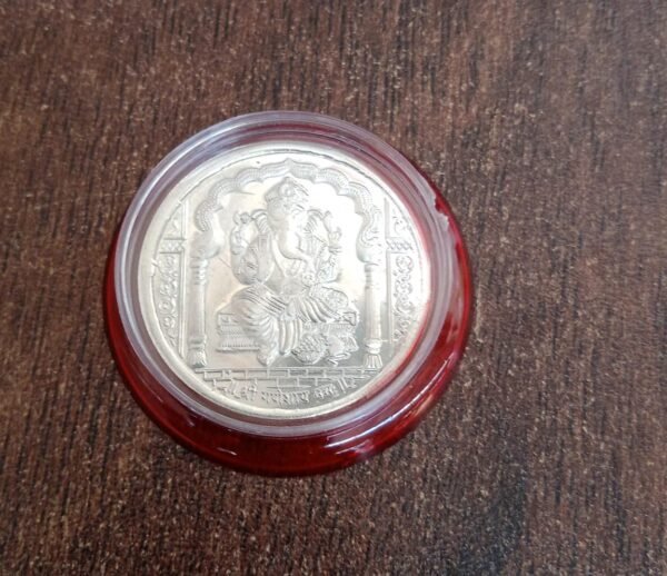 Ganesh Ji, Silver color Coin for Gift (1 Pc / Silver)