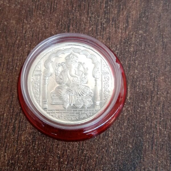 Ganesh Ji, Silver color Coin for Gift (1 Pc / Silver)