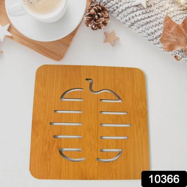 226_13aa4800-5ef5-48c6-9ffe-5e70fac4de4a.jpg Square Bamboo Wood Table Place mat Hot Pot Cup Mat Tea Coaster(14×14 Cm / 1 Pc)