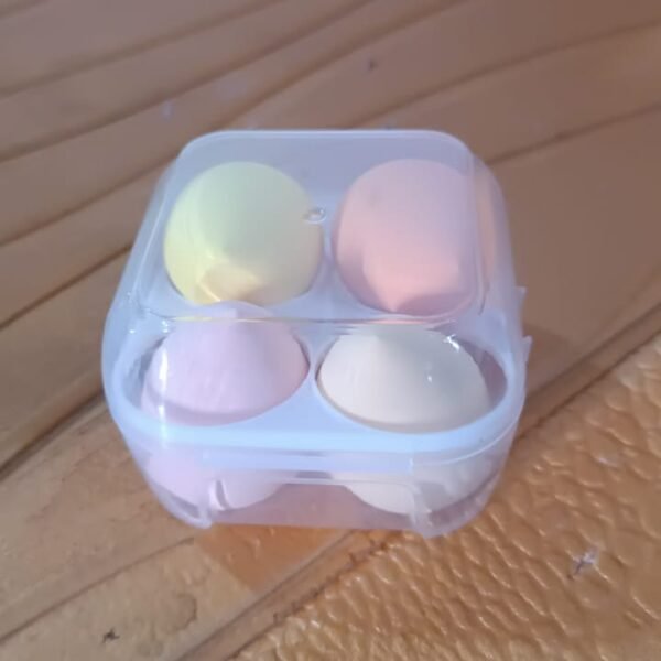 Makeup Sponges Set, Perfect for Liquid, Cream, and Powder (4 Pcs Set With Case)