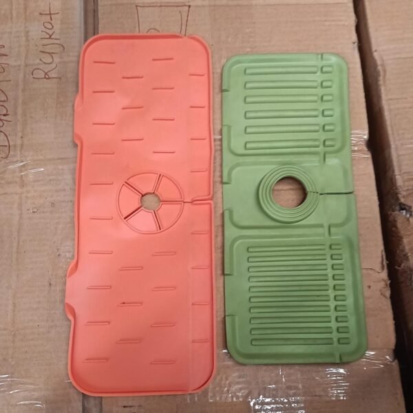 Silicone Faucet Splash Guard Pad Kitchen & Bathroom Sink (1 Pc / Mix Design & Size)