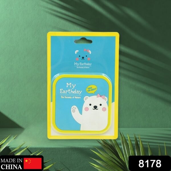 Non Slip Square Cartoon Silicone Coasters for Tea Coffee Cups Mugs  1 Pc