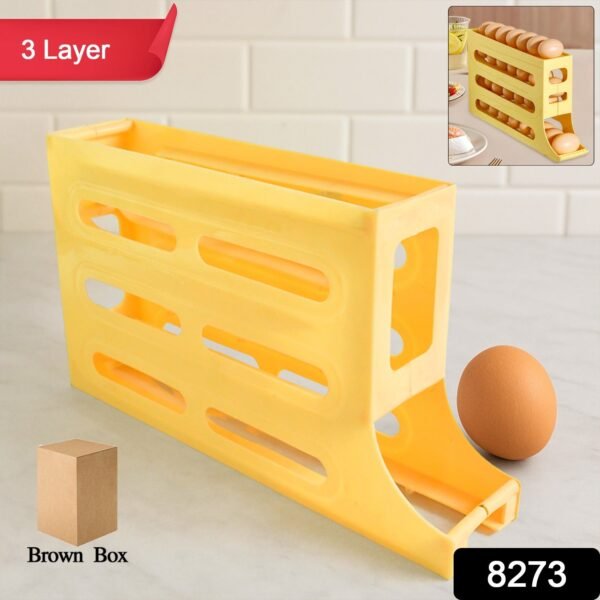 231_f21927c6-d535-48fe-a0c5-0b081f767fbe.jpg 3-Layer Rolling Egg Storage Rack Dispenser (1 Pc)