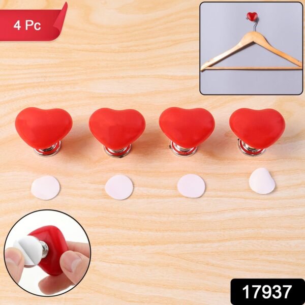 Heart-shaped Knob Pulls Toilet Press Button (4 Pc)