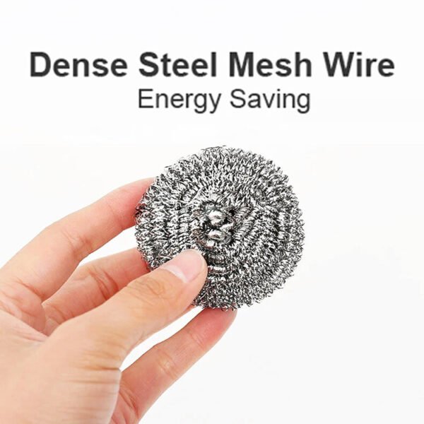 Round Shape Stainless Steel Scrubber (Pack of 6)