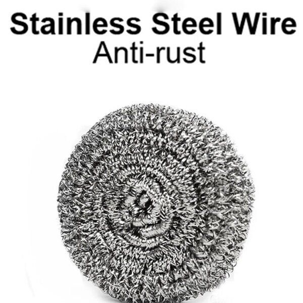 Round Shape Stainless Steel Scrubber (Pack of 6)