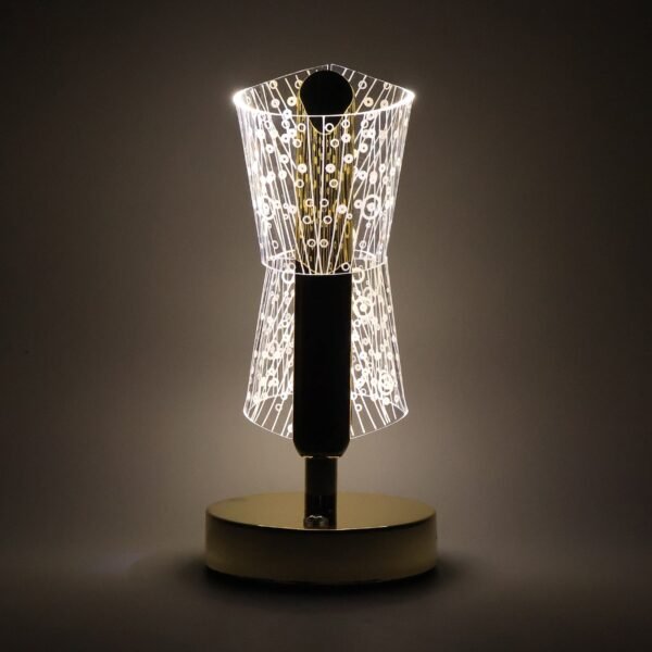 23_llight.jpg Luxury Crystal LED Double Shade Table Lamp (1 Pc)