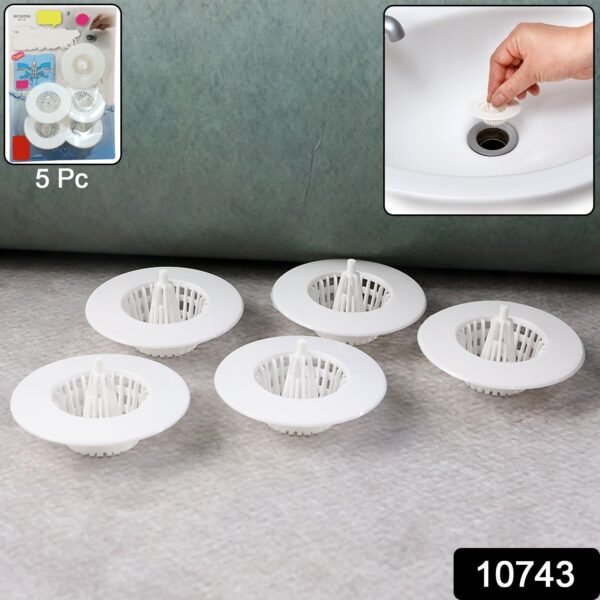 5 Pcs Multipurpose Sink Drain Hair Catcher & Strainer Filter (30~45 mm)