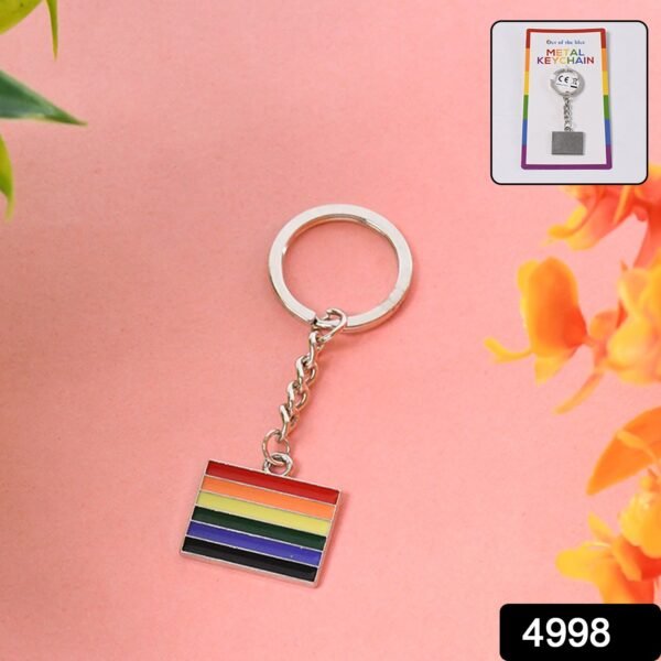 Rainbow Design Metal Keyring Key Chain (1 Pc Mix Design)