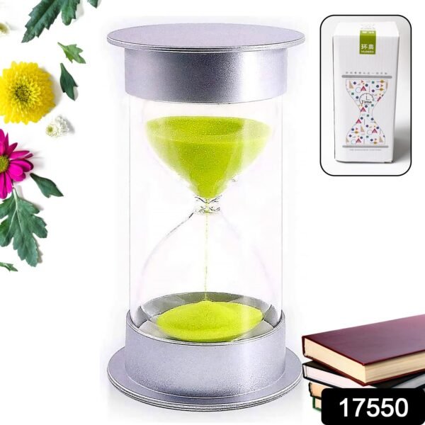 244ad945-a963-47a6-852a-ddb5f456870f.jpg 45-Minute Green Sand Timer – Hourglass Time Management Tool (Color: Green)