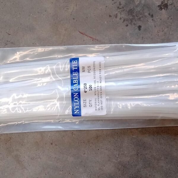 10Inch Nylon Self Locking Cable Ties, Heavy Duty Zip Wire Tie. Pack 100 - Black