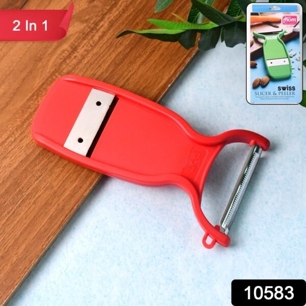 Supermom Swiss 2-in-1 Slicer & Peeler with Ultra Sharp Stainless Steel Blades