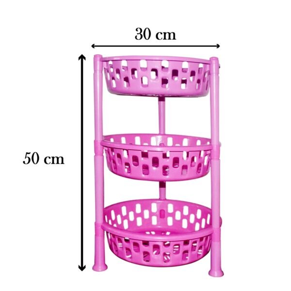 Round Multipurpose Plastic Storage Rack Organiser