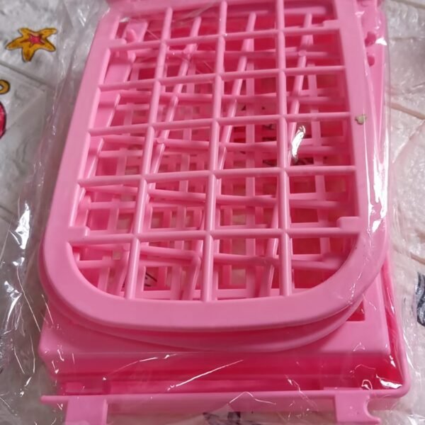 2521f7c8-7c0b-40a4-bba4-cbd1e3dccb7d.jpg 2Layer Foldable Plastic Small Storage Shelf / Rack (1 Pc / Mix Color)