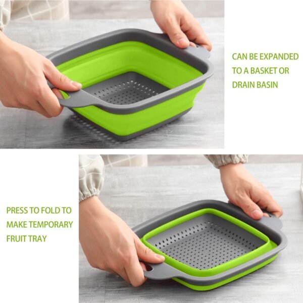 Silicone Square Plastic Folding Collapsible Durable Kitchen Sink Dish Rack