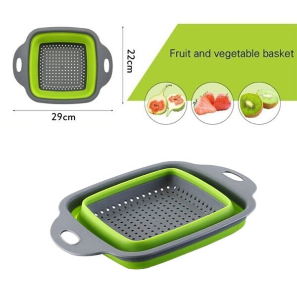 Silicone Square Plastic Folding Collapsible Durable Kitchen Sink Dish Rack