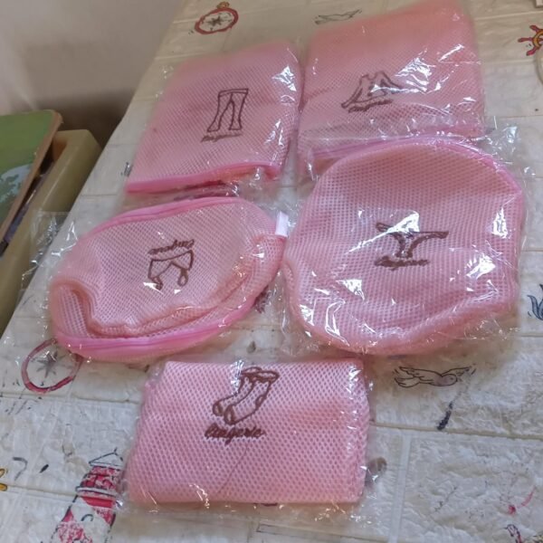 Zippered Mesh Laundry Wash Bags for Delicates & Lingerie (5 Pc Set)