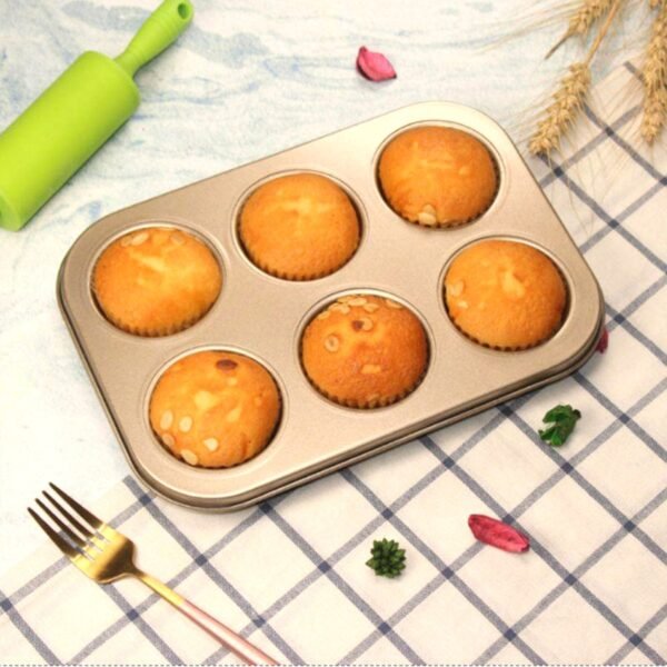 Round Shape Carbon steel Muffin Cupcake Mould Case Bakeware