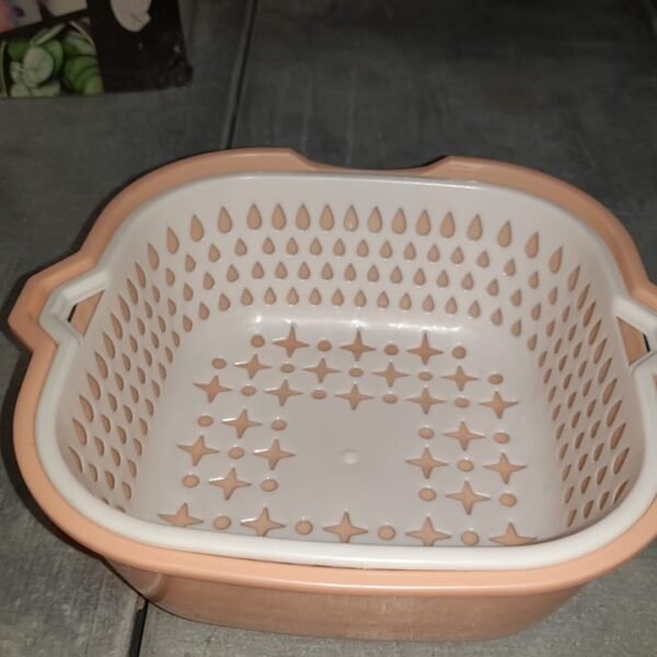 2 In 1 Basket Strainer To Rinse Various Types Of Items Like Fruits, Vegetables Etc.